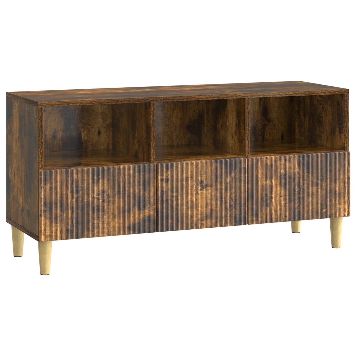 TV-skab med skuffe Røget eg 102 x 34,5 x 50 cm Konstrueret træ