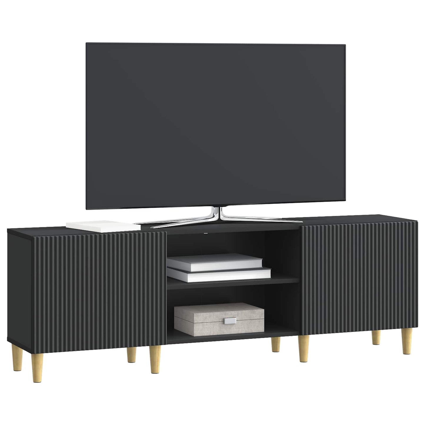TV-skab Sort 150 x 31 x 50 cm Konstrueret træ