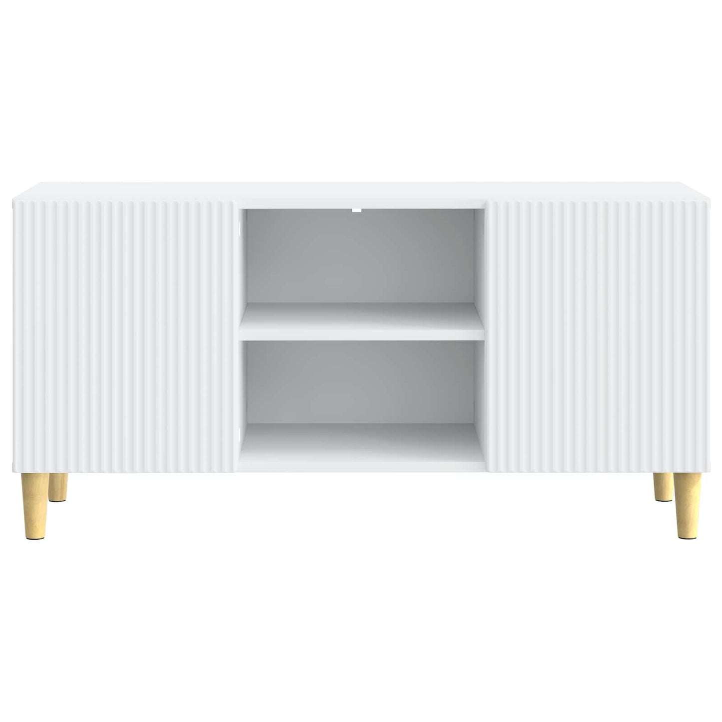 TV-skab Hvid 102 x 34,5 x 50 cm Konstrueret træ