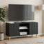TV-skab Sort 102 x 34,5 x 50 cm Konstrueret træ