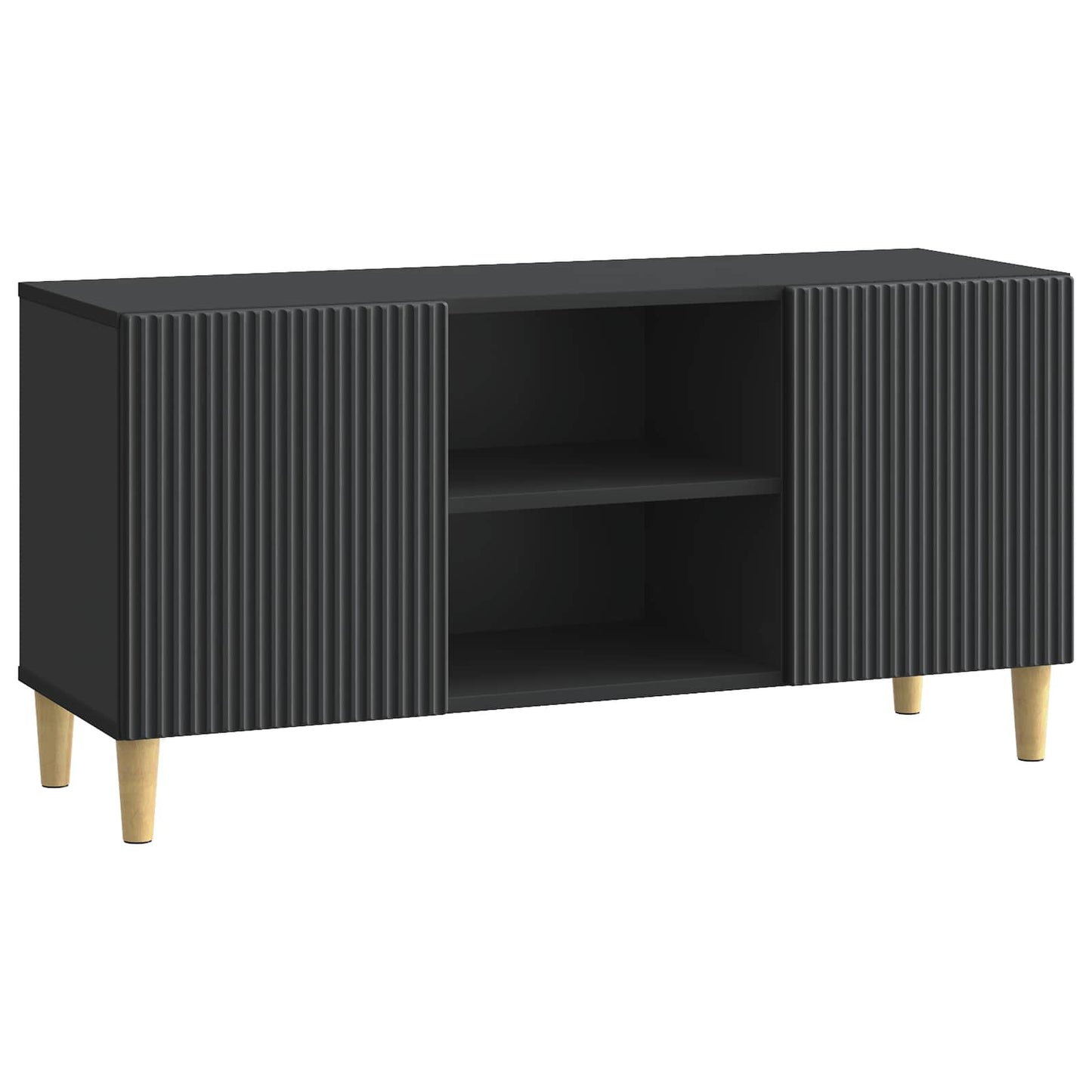 TV-skab Sort 102 x 34,5 x 50 cm Konstrueret træ
