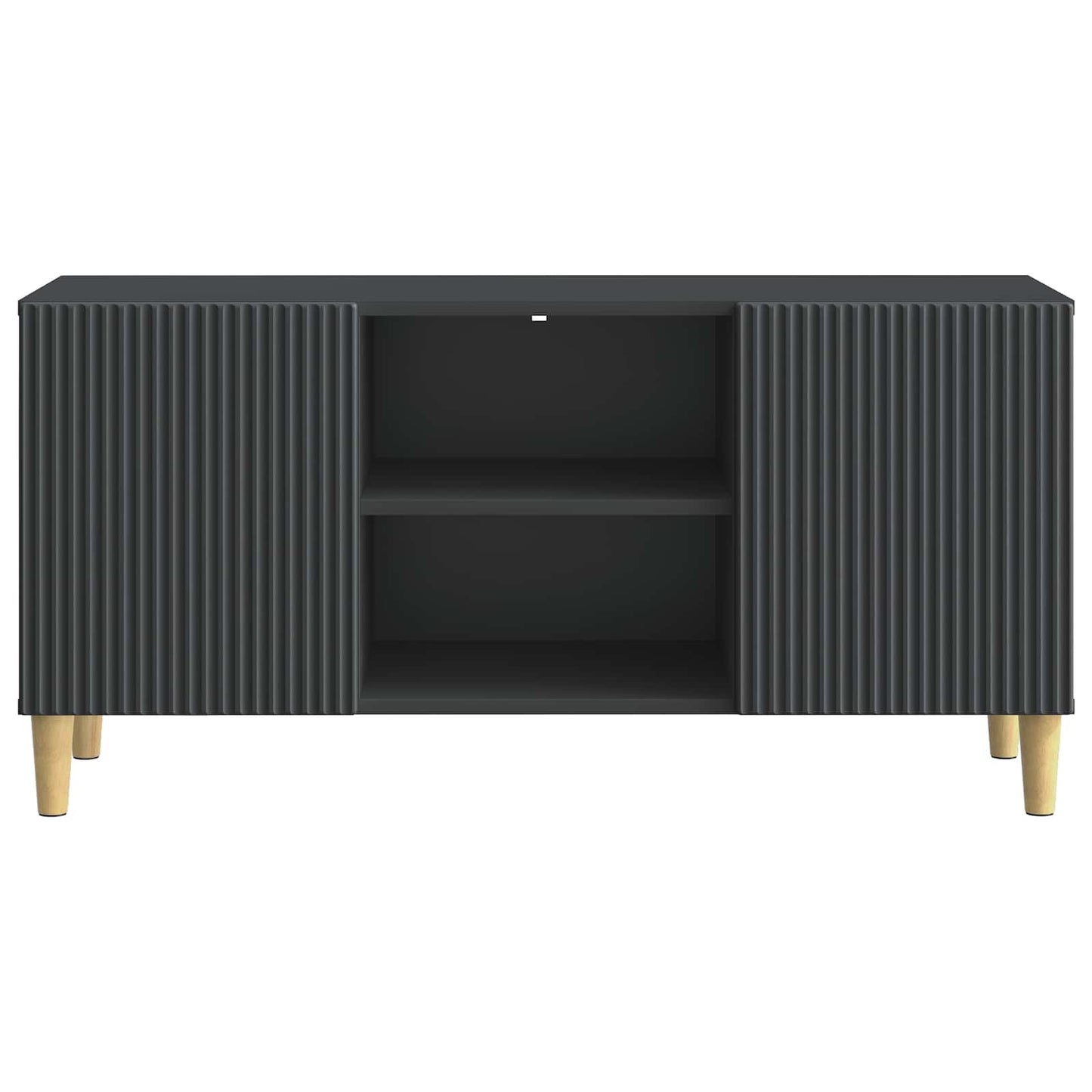 TV-skab Sort 102 x 34,5 x 50 cm Konstrueret træ