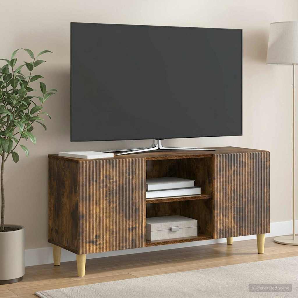 TV-skab Røget eg 102 x 34,5 x 50 cm Konstrueret træ