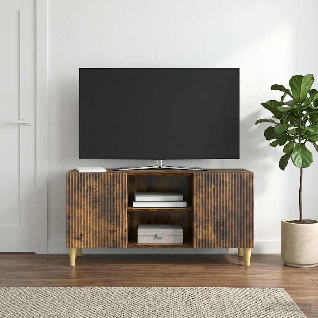 TV-skab Røget eg 102 x 34,5 x 50 cm Konstrueret træ