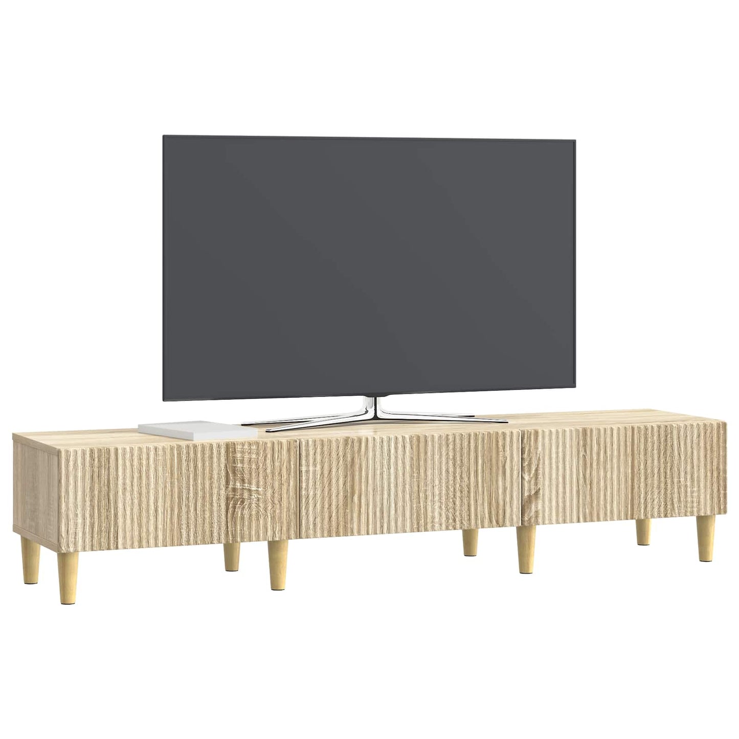 TV-skab med skuffe Sonoma-eg 147 x 34,5 x 30 cm Konstrueret træ