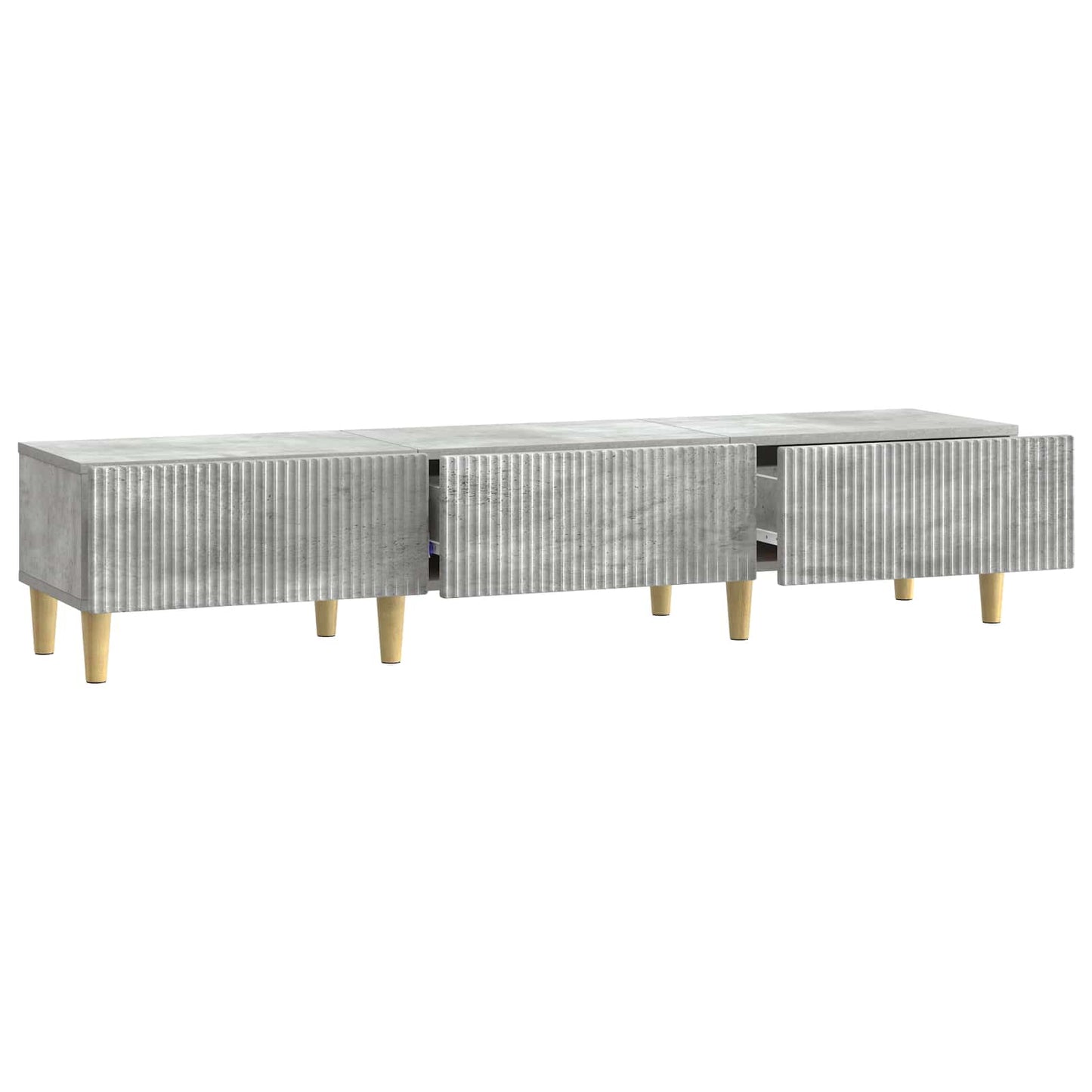 TV-skab med skuffe Betongrå 147 x 34,5 x 30 cm Konstrueret træ