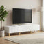 TV-skab Hvid højglans 147 x 34,5 x 30 cm Konstrueret træ