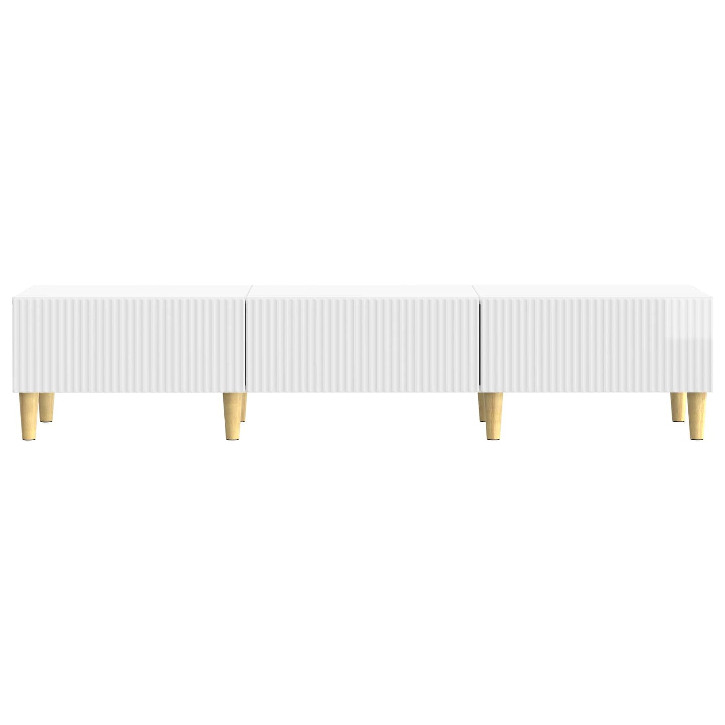 TV-skab Hvid højglans 147 x 34,5 x 30 cm Konstrueret træ