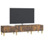 TV-skab med skuffe Røget eg 147 x 34,5 x 30 cm Konstrueret træ