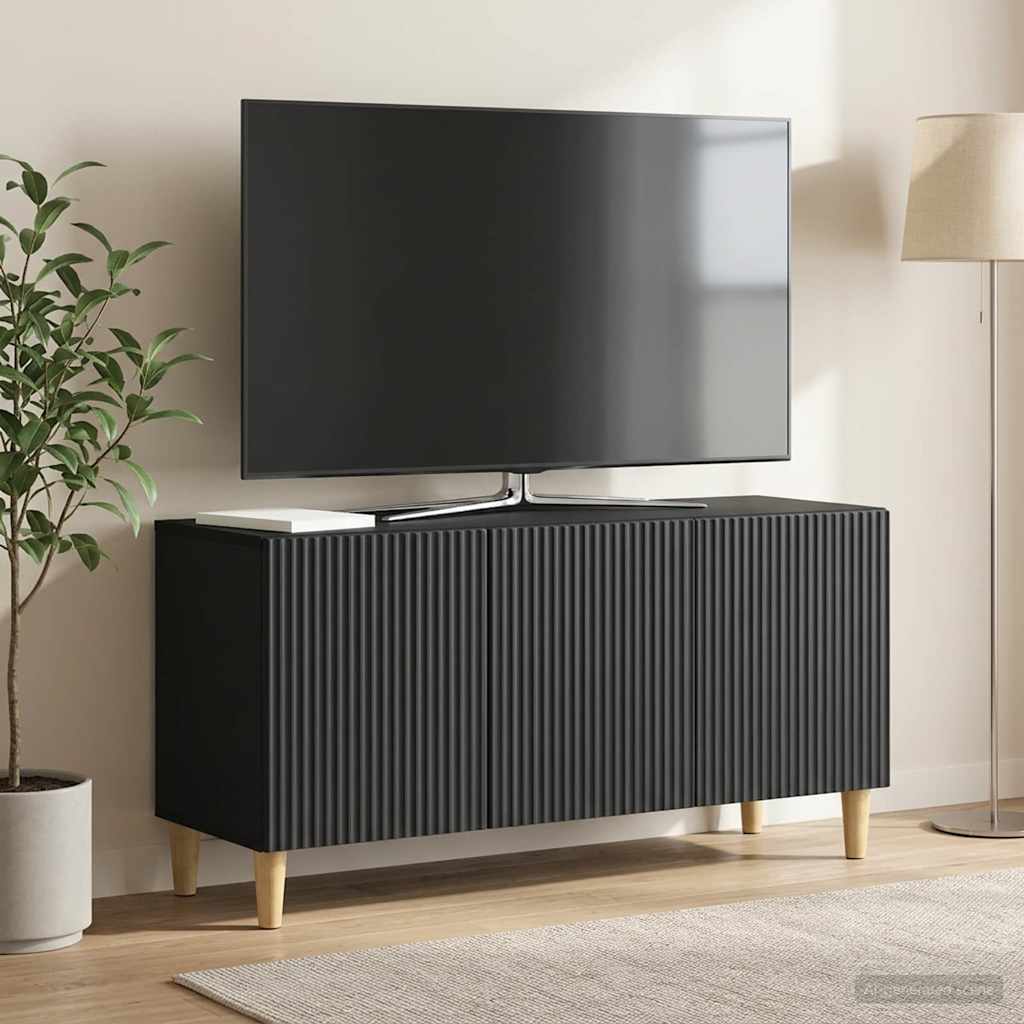 TV-skab Sort 99 x 34,5 x 50 cm Konstrueret træ