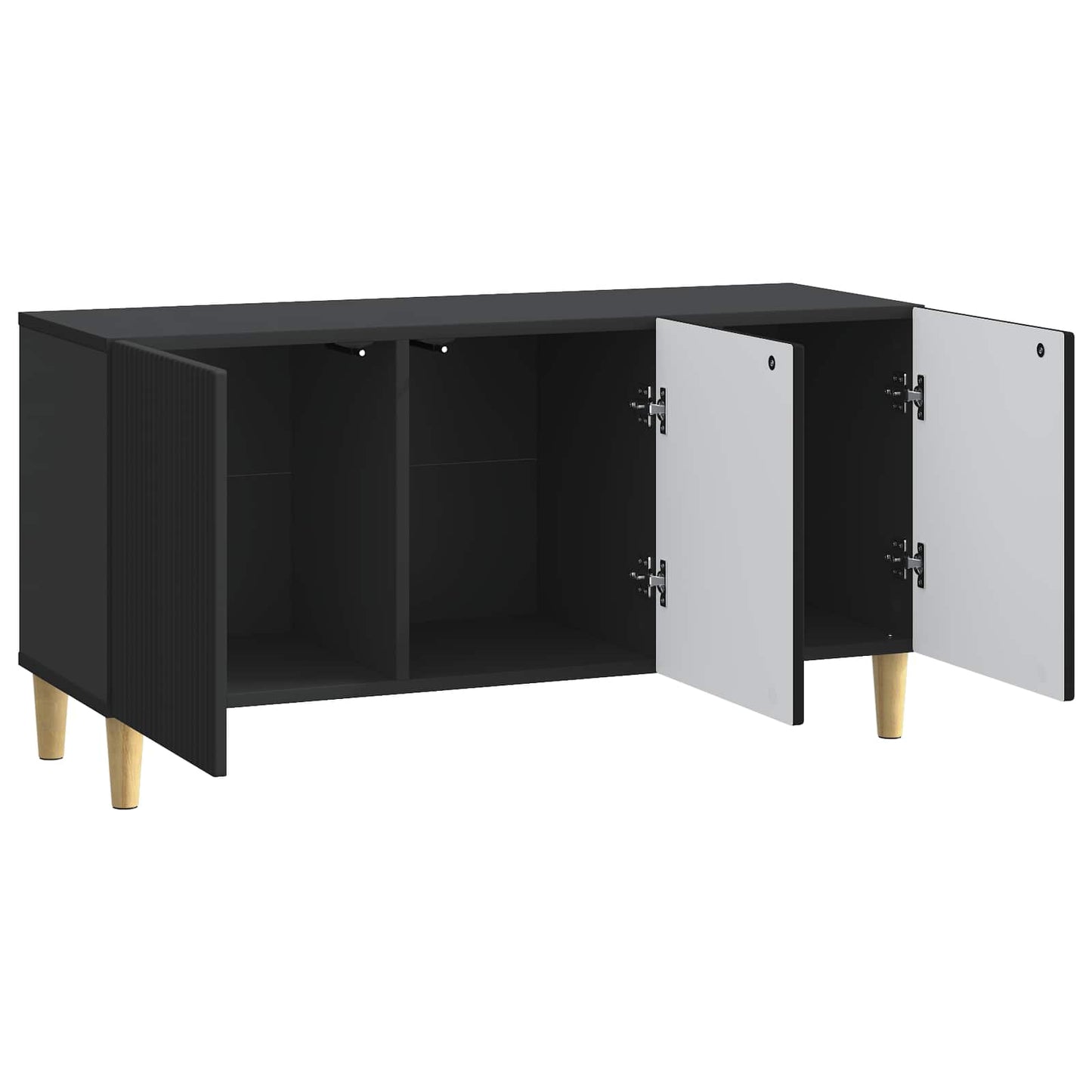 TV-skab Sort 99 x 34,5 x 50 cm Konstrueret træ