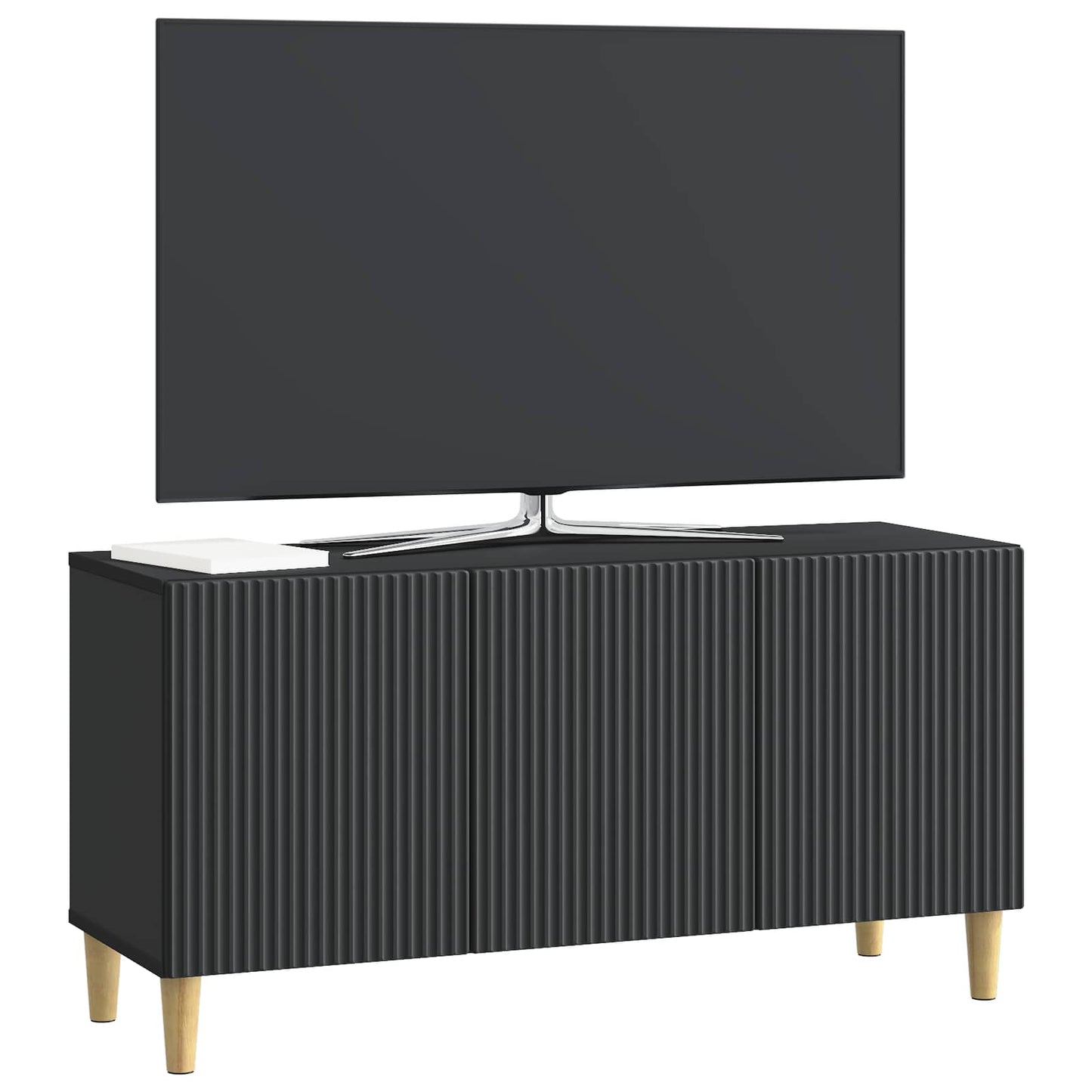 TV-skab Sort 99 x 34,5 x 50 cm Konstrueret træ