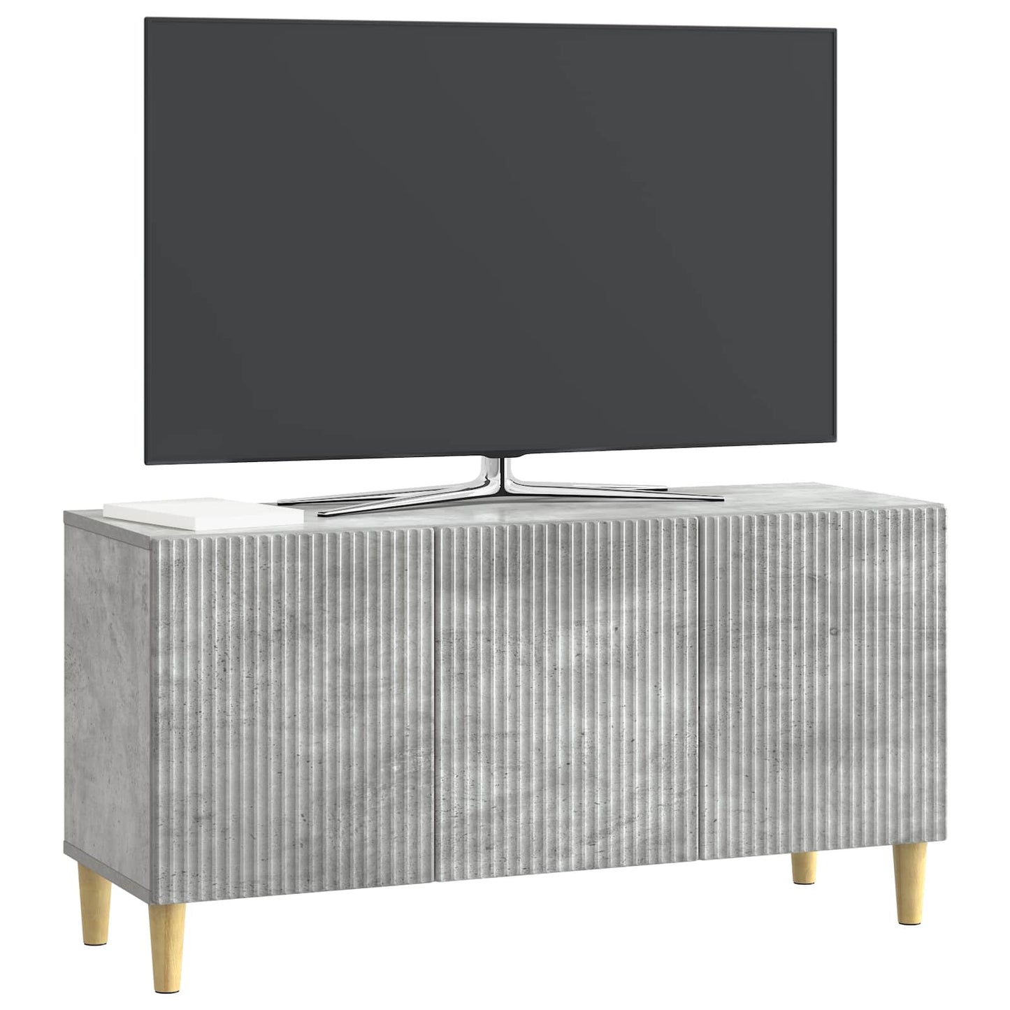 TV-skab Betongrå 99 x 34,5 x 50 cm Konstrueret træ