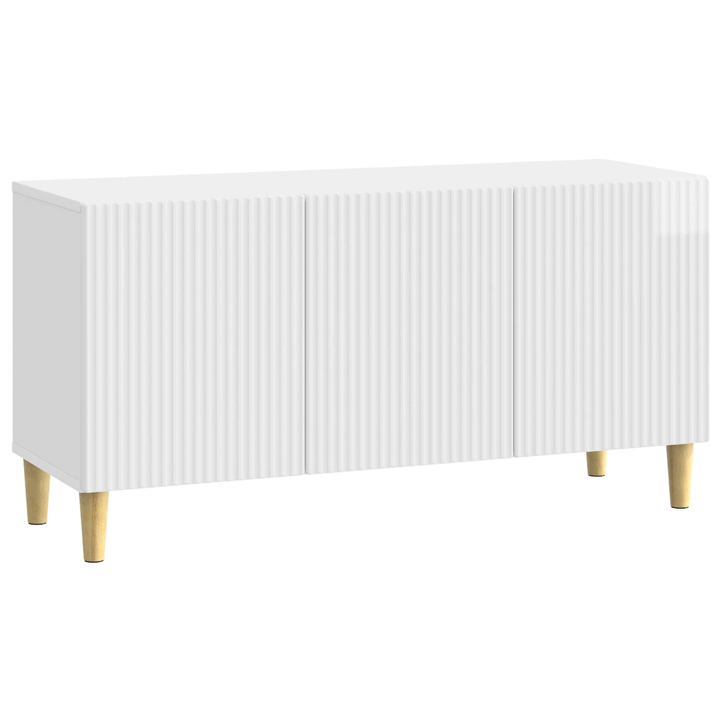 TV-skab Hvid højglans 99 x 34,5 x 50 cm Konstrueret træ