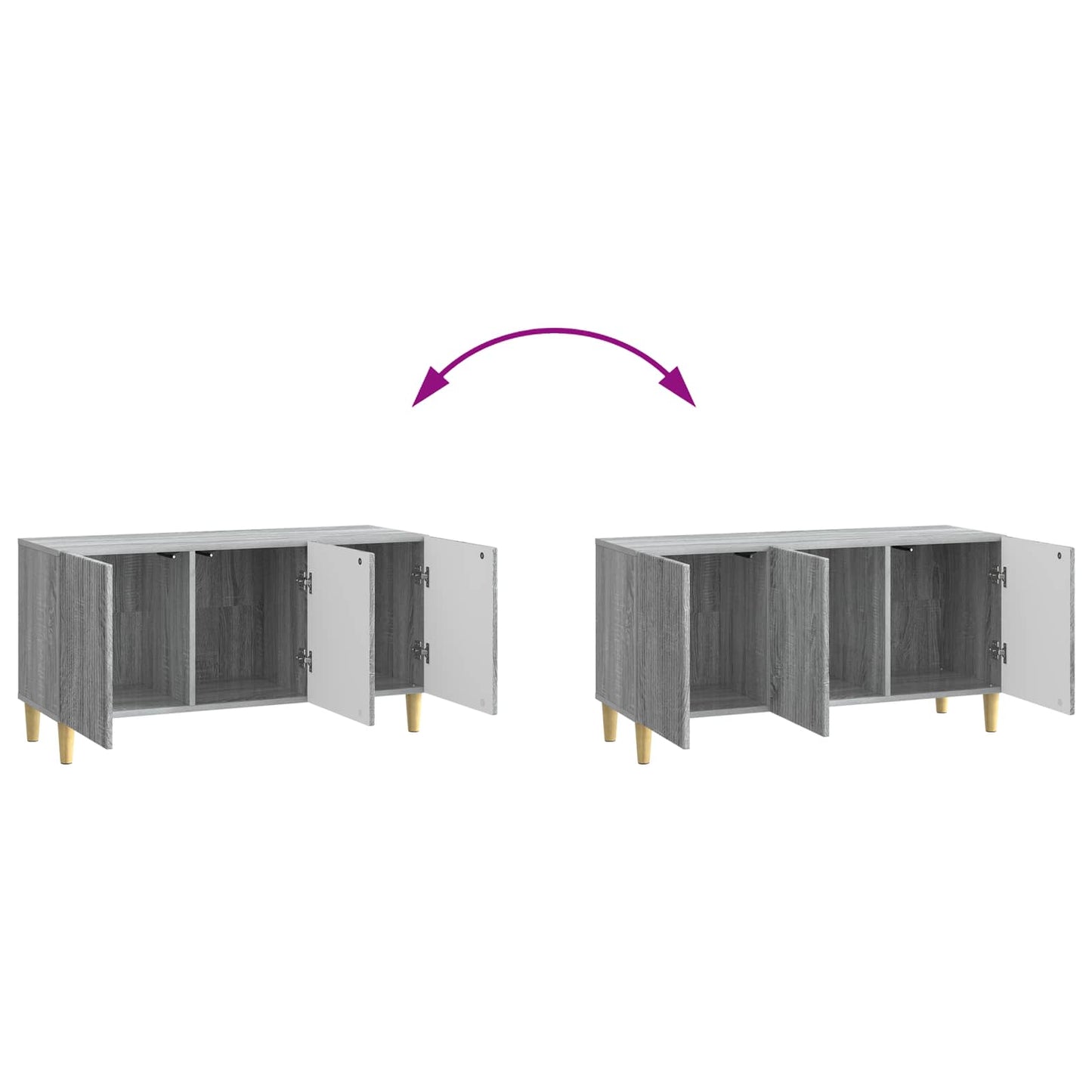 TV-skab Grå sonoma-eg 99 x 34,5 x 50 cm Konstrueret træ
