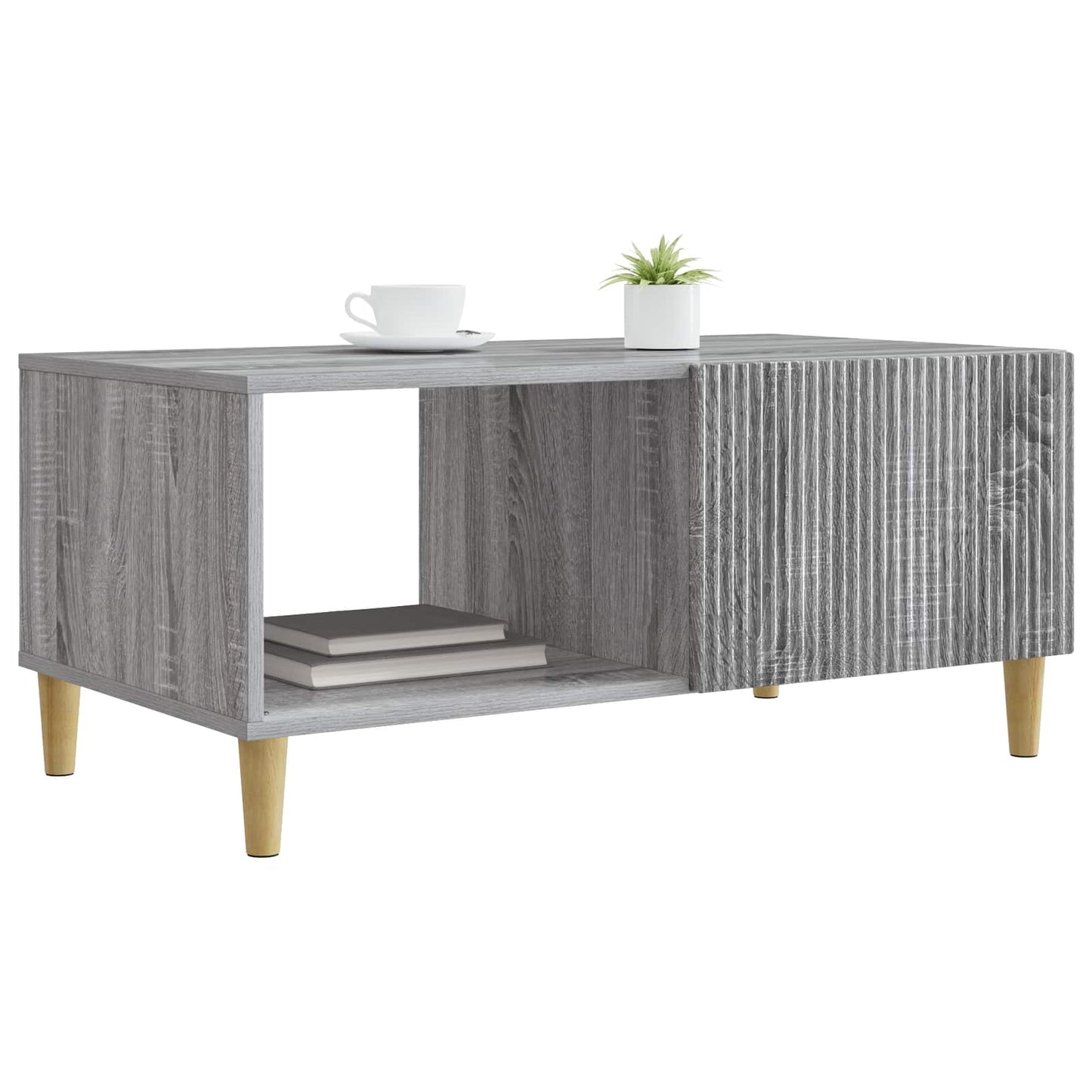 Sofabord Grå sonoma-eg 90 x 50 x 40 cm Konstrueret træ