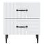 Natskab 2 pcs Hvid 43 x 34,5 x 47,5 cm Konstrueret træ