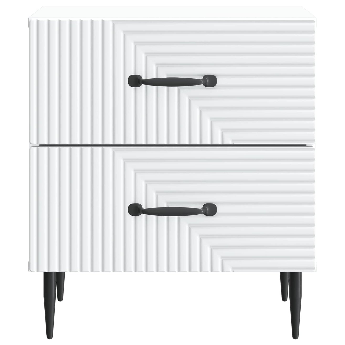 Natskab 2 pcs Hvid 43 x 34,5 x 47,5 cm Konstrueret træ