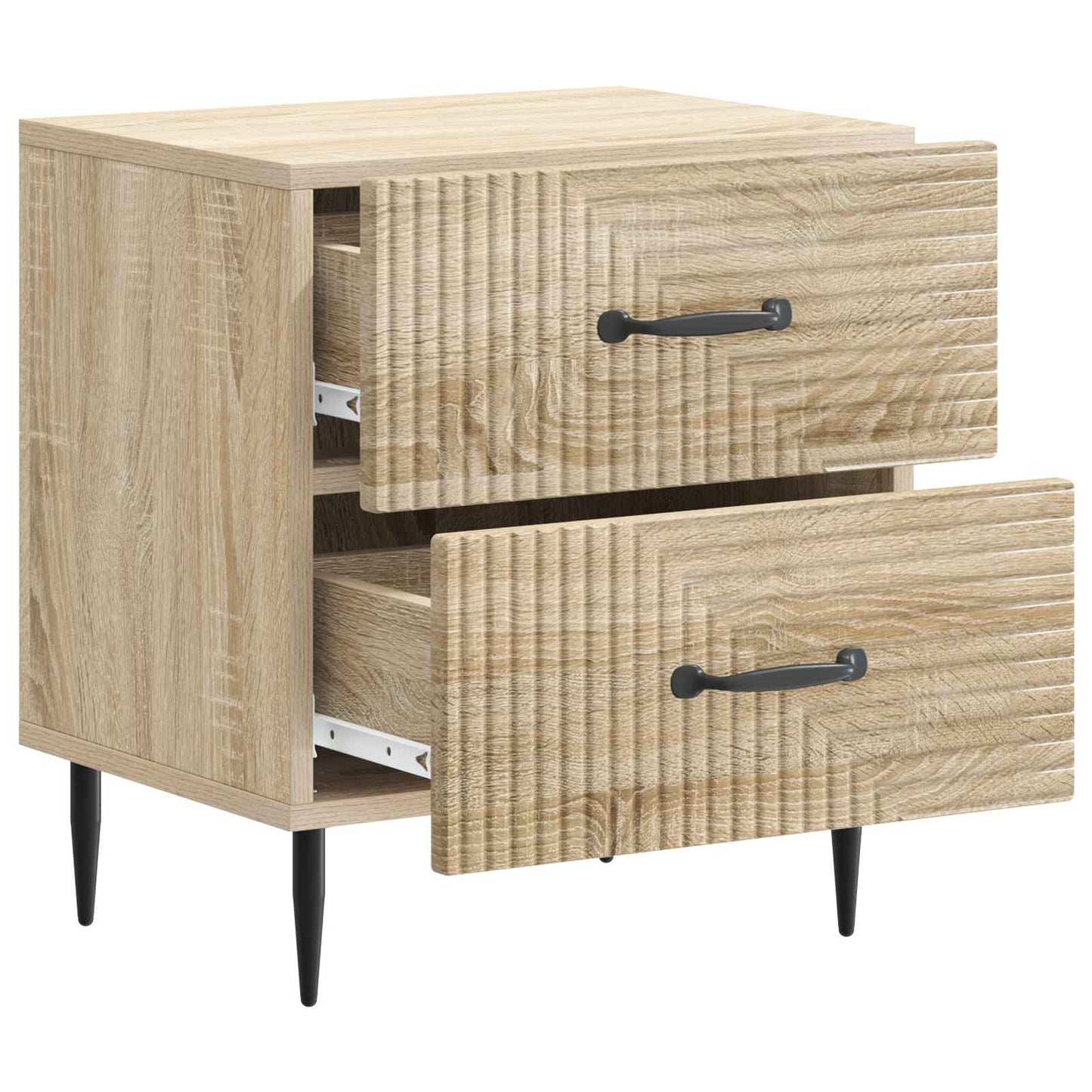 Natskab 2 pcs Sonoma-eg 43 x 34,5 x 47,5 cm Konstrueret træ