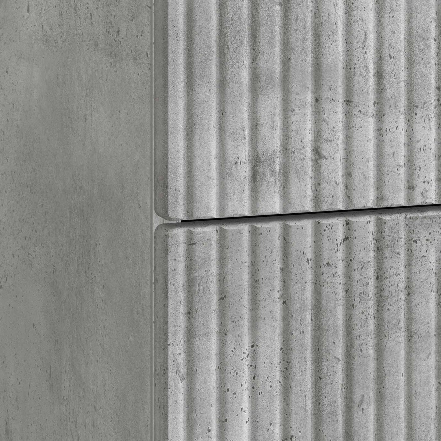 Natskab 2 pcs Betongrå 43 x 34,5 x 47,5 cm Konstrueret træ