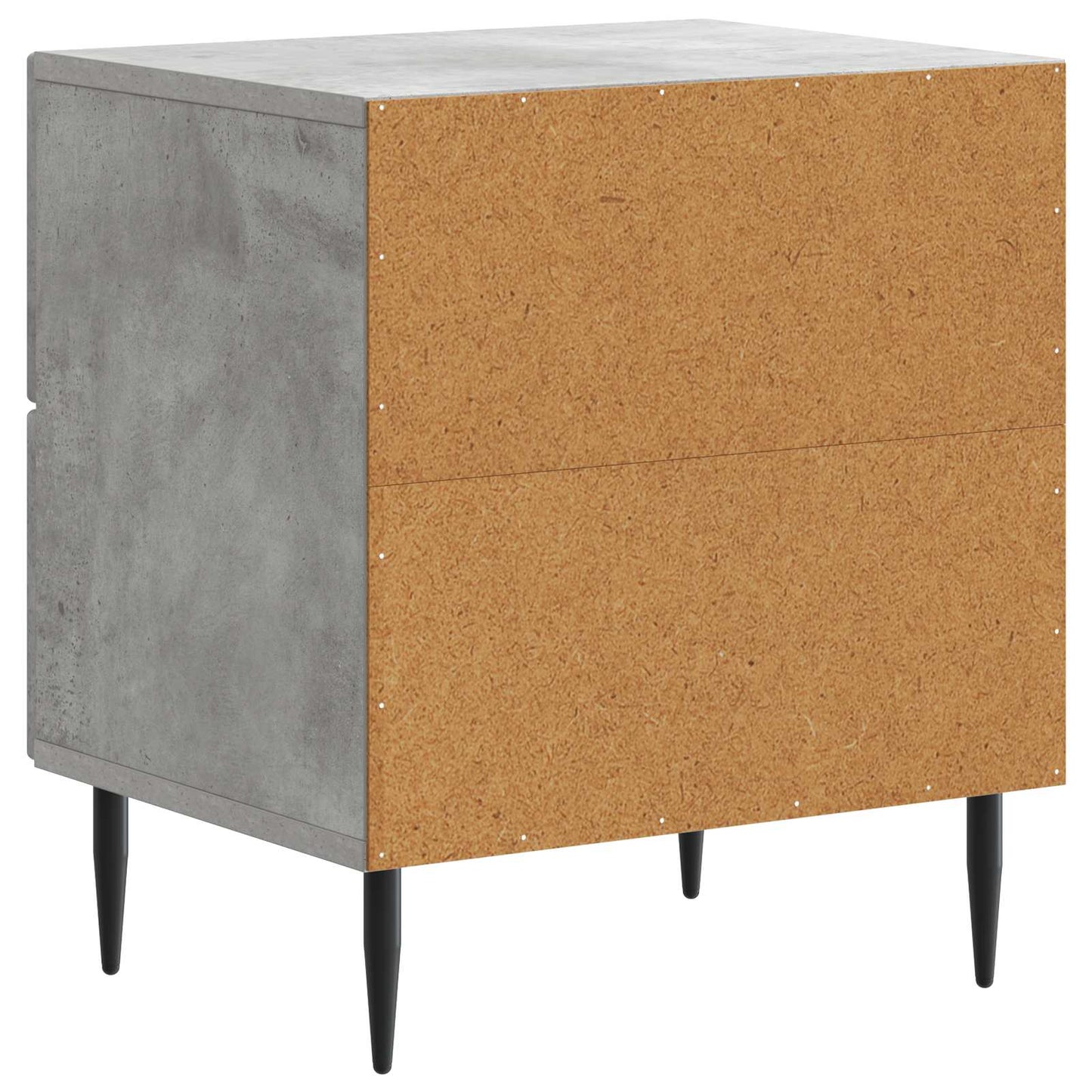 Natskab 2 pcs Betongrå 43 x 34,5 x 47,5 cm Konstrueret træ