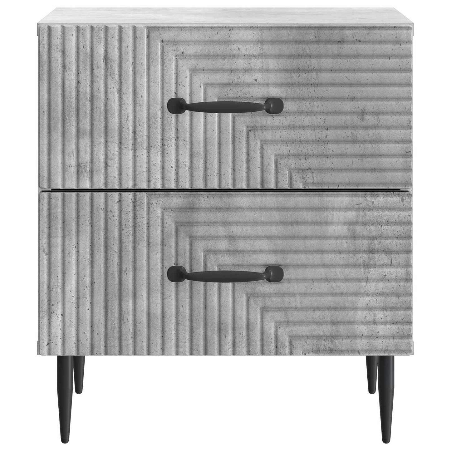 Natskab 2 pcs Betongrå 43 x 34,5 x 47,5 cm Konstrueret træ