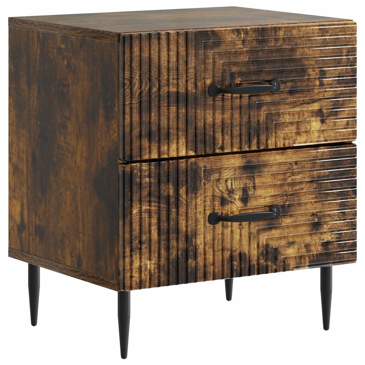 Natskab 2 pcs Røget eg 43 x 34,5 x 47,5 cm Konstrueret træ