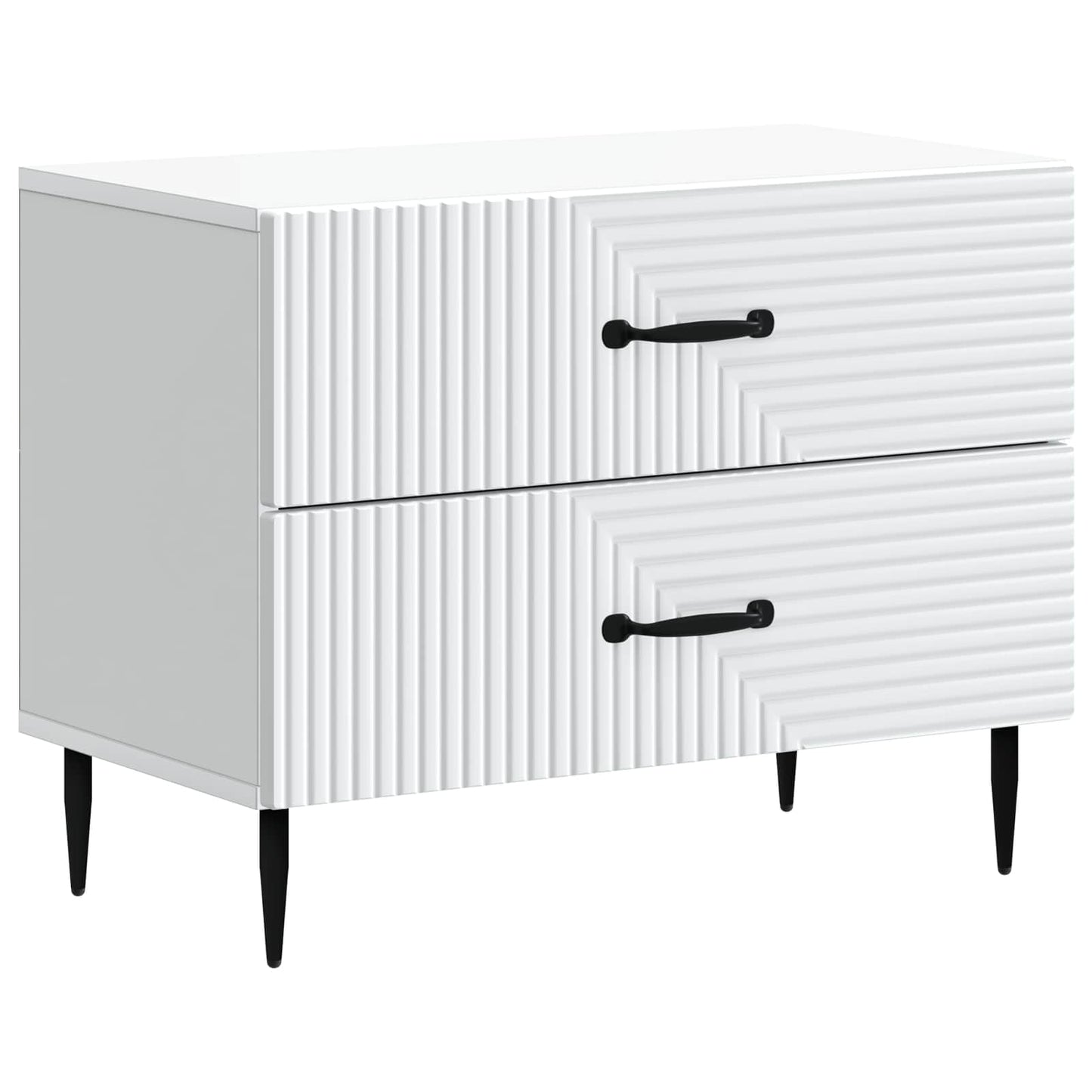 Natskab med skuffe Hvid 62 x 34,5 x 47,5 cm Konstrueret træ