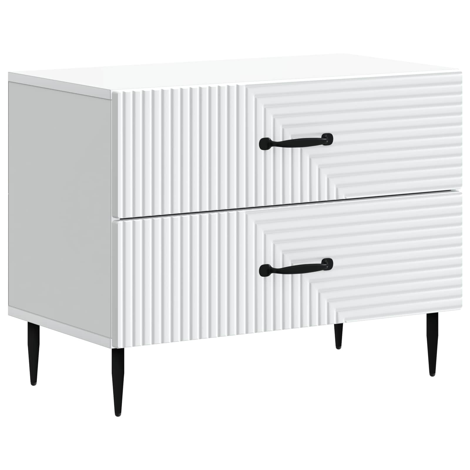 Natskab med skuffe Hvid 62 x 34,5 x 47,5 cm Konstrueret træ billede