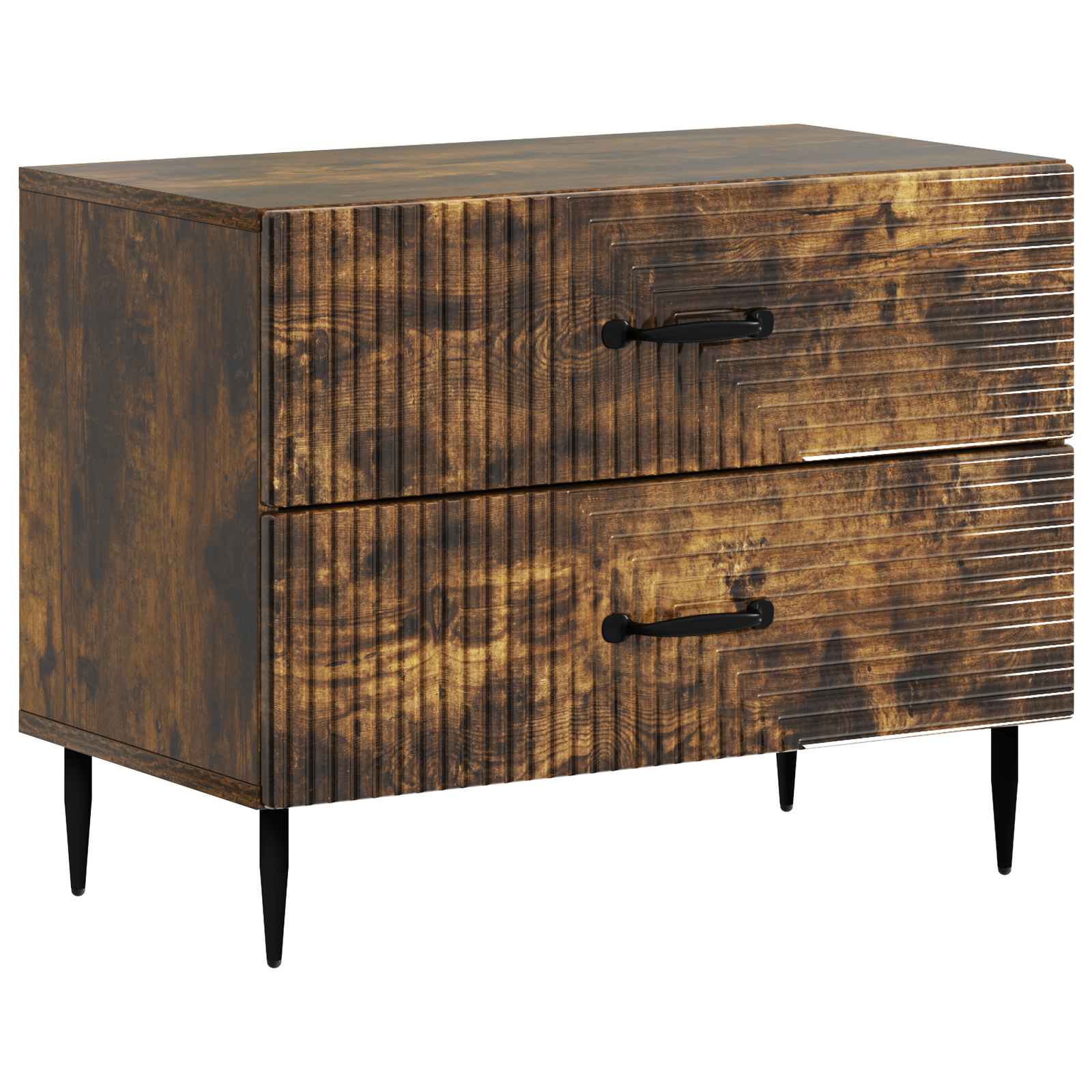Natskab med skuffe Røget eg 62 x 34,5 x 47,5 cm Konstrueret træ billede