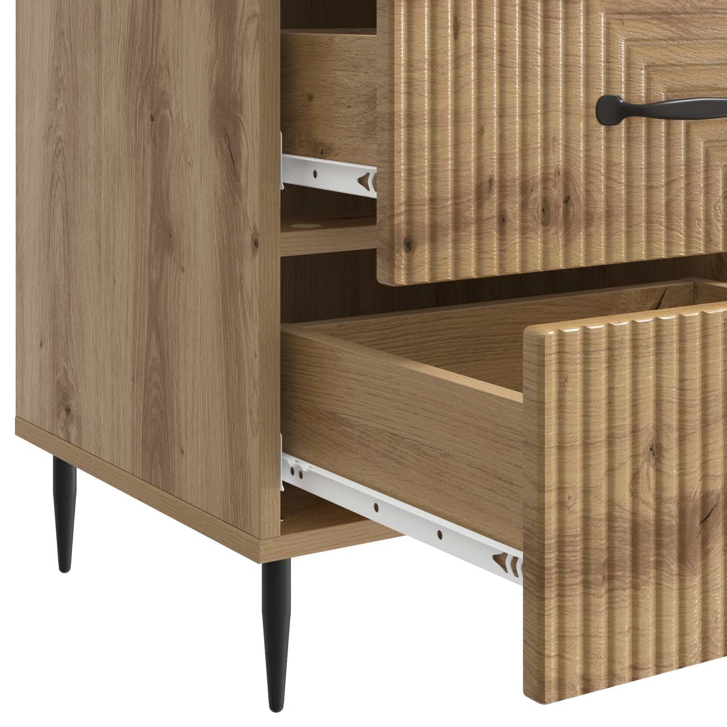 Natskab med skuffe Artisan-eg 43 x 41 x 66,5 cm Konstrueret træ
