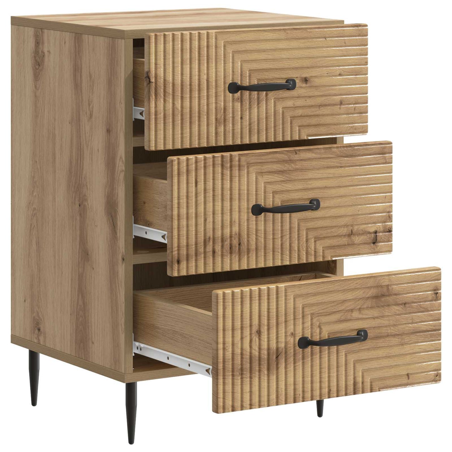 Natskab med skuffe Artisan-eg 43 x 41 x 66,5 cm Konstrueret træ