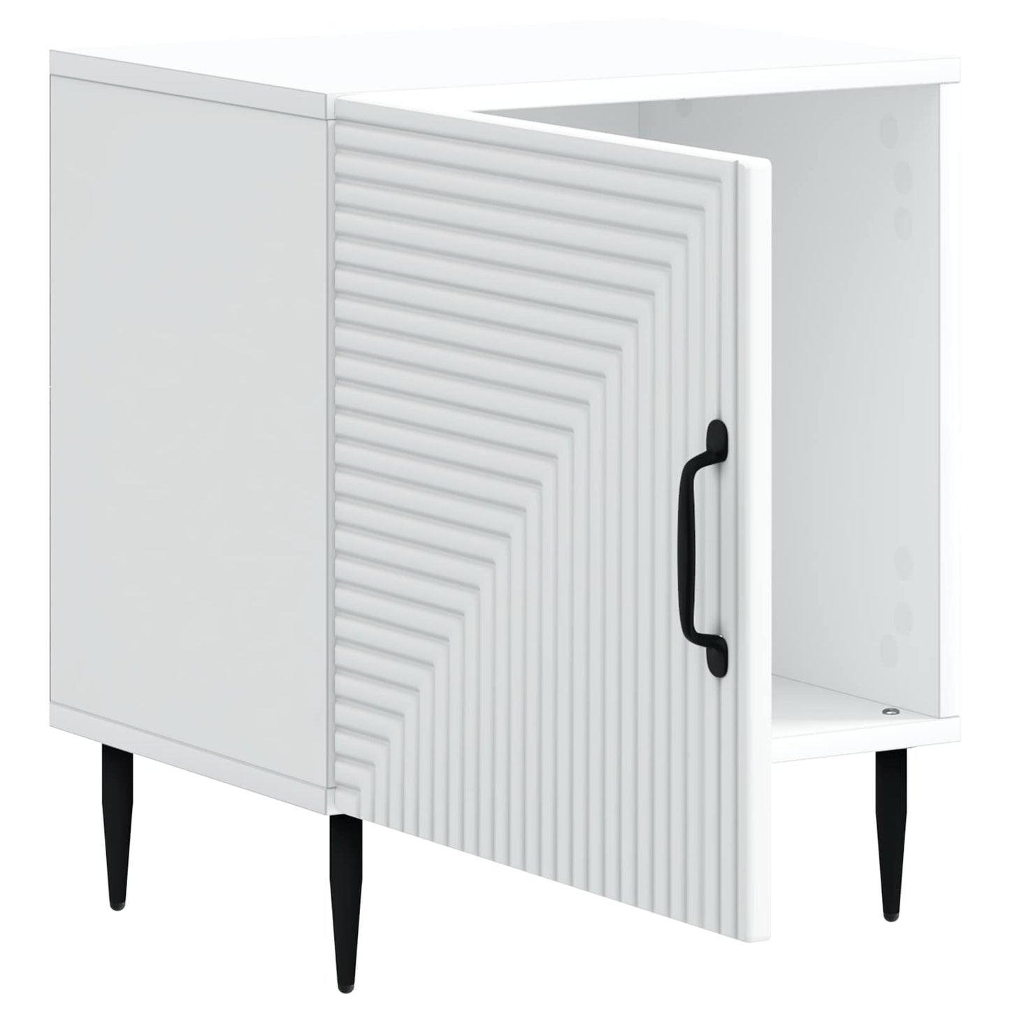 Natskab 2 pcs Hvid 43 x 34,5 x 50 cm Konstrueret træ