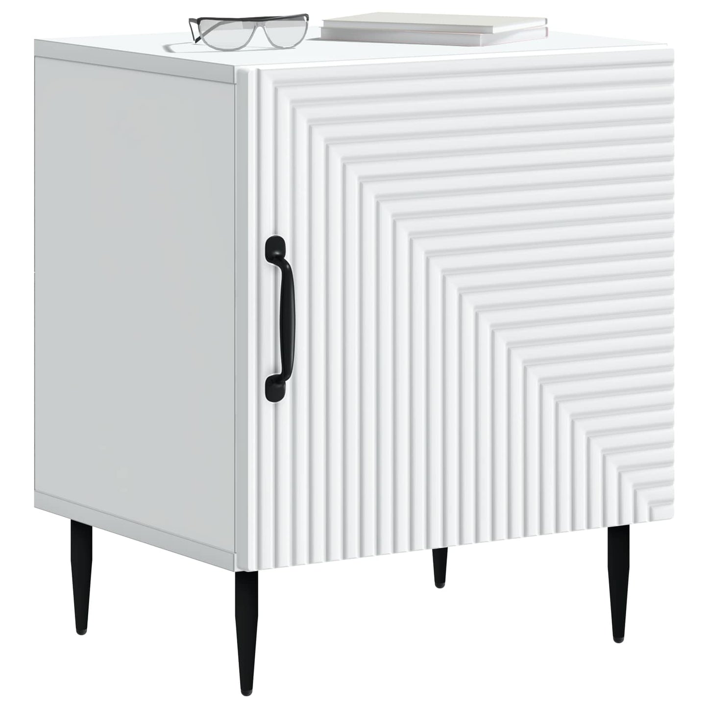 Natskab 2 pcs Hvid 43 x 34,5 x 50 cm Konstrueret træ