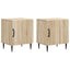 Natskab 2 pcs Sonoma-eg 43 x 34,5 x 50 cm Konstrueret træ