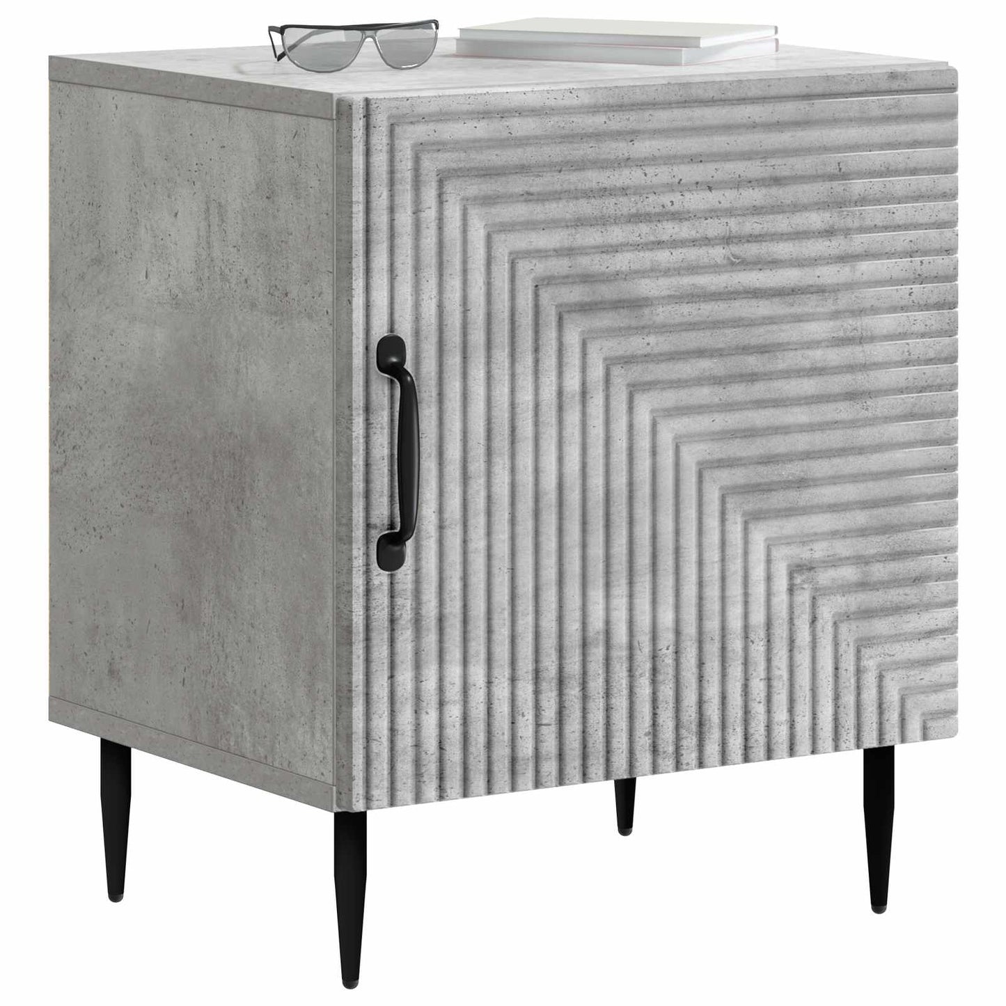 Natskab 2 pcs Betongrå 43 x 34,5 x 50 cm Konstrueret træ