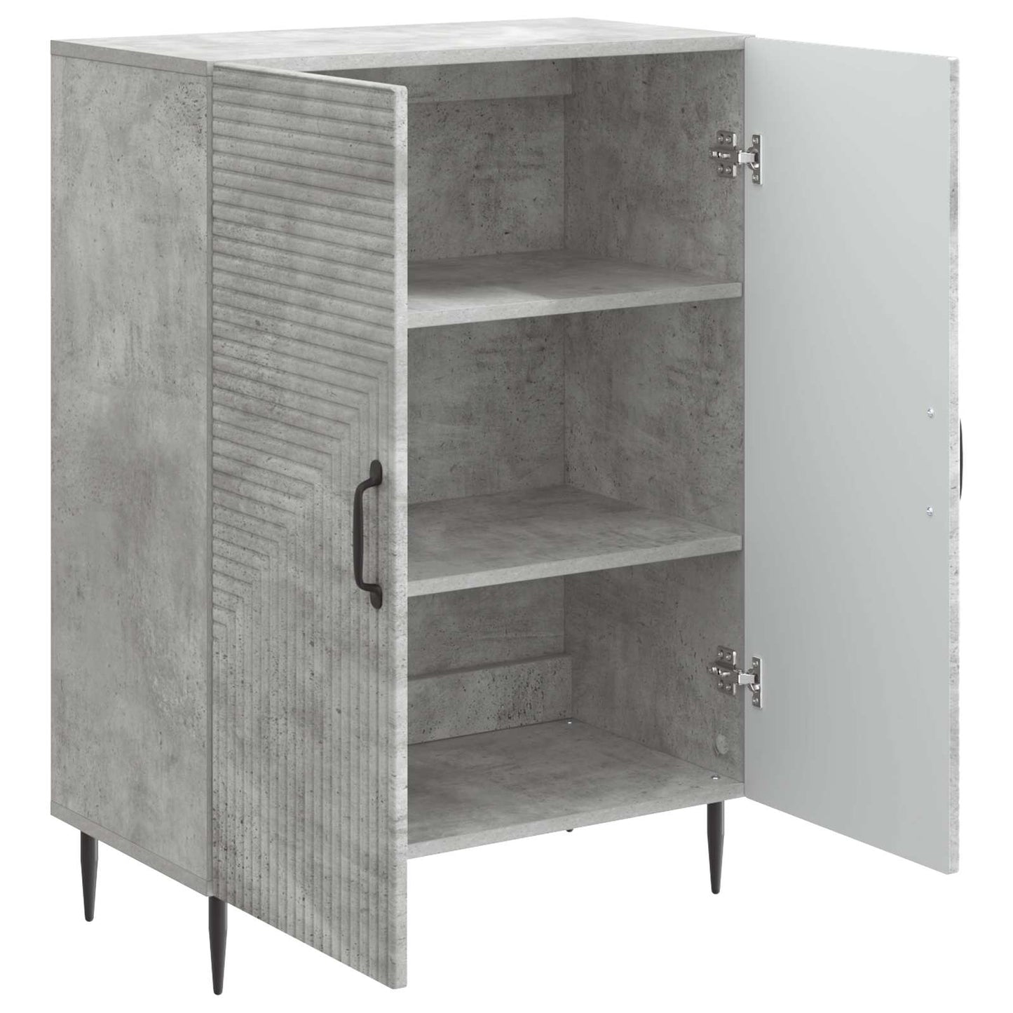 Sideboard Betongrå 66 x 34,5 x 89,5 cm Konstrueret træ