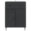 Sideboard med skuffe Sort 66 x 34,5 x 89,5 cm Konstrueret træ