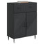 Sideboard med skuffe Sort 66 x 34,5 x 89,5 cm Konstrueret træ