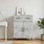 Sideboard Betongrå 66 x 34,5 x 89,5 cm Konstrueret træ