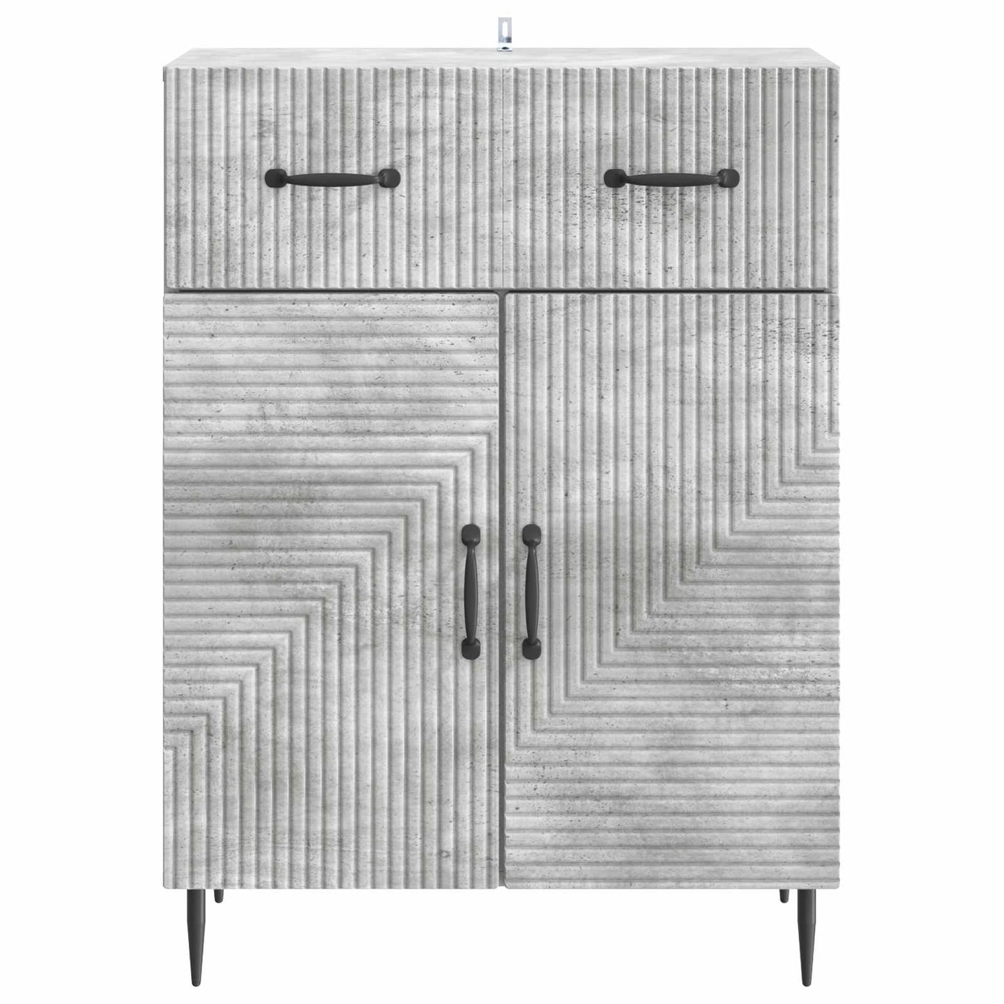Sideboard Betongrå 66 x 34,5 x 89,5 cm Konstrueret træ
