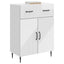 Sideboard Hvid højglans 66 x 34,5 x 89,5 cm Konstrueret træ