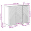 Sideboard Hvid 89 x 34,5 x 80 cm Konstrueret træ