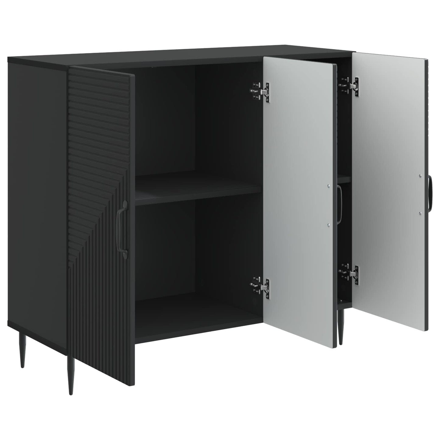 Sideboard Sort 89 x 34,5 x 80 cm Konstrueret træ
