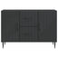 Sideboard med skuffe Sort 89 x 34,5 x 60 cm Konstrueret træ