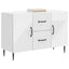 Sideboard Hvid højglans 89 x 34,5 x 60 cm Konstrueret træ