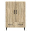 Sideboard Sonoma-eg 66 x 34,5 x 95 cm Konstrueret træ