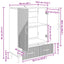 Sideboard Gammelt træ 66 x 34,5 x 95 cm Konstrueret træ