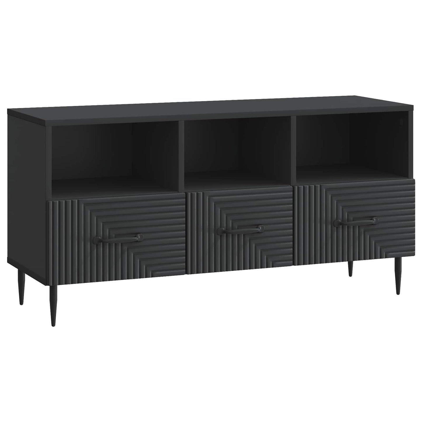 TV-skab med skuffe Sort 102 x 34,5 x 50 cm Konstrueret træ