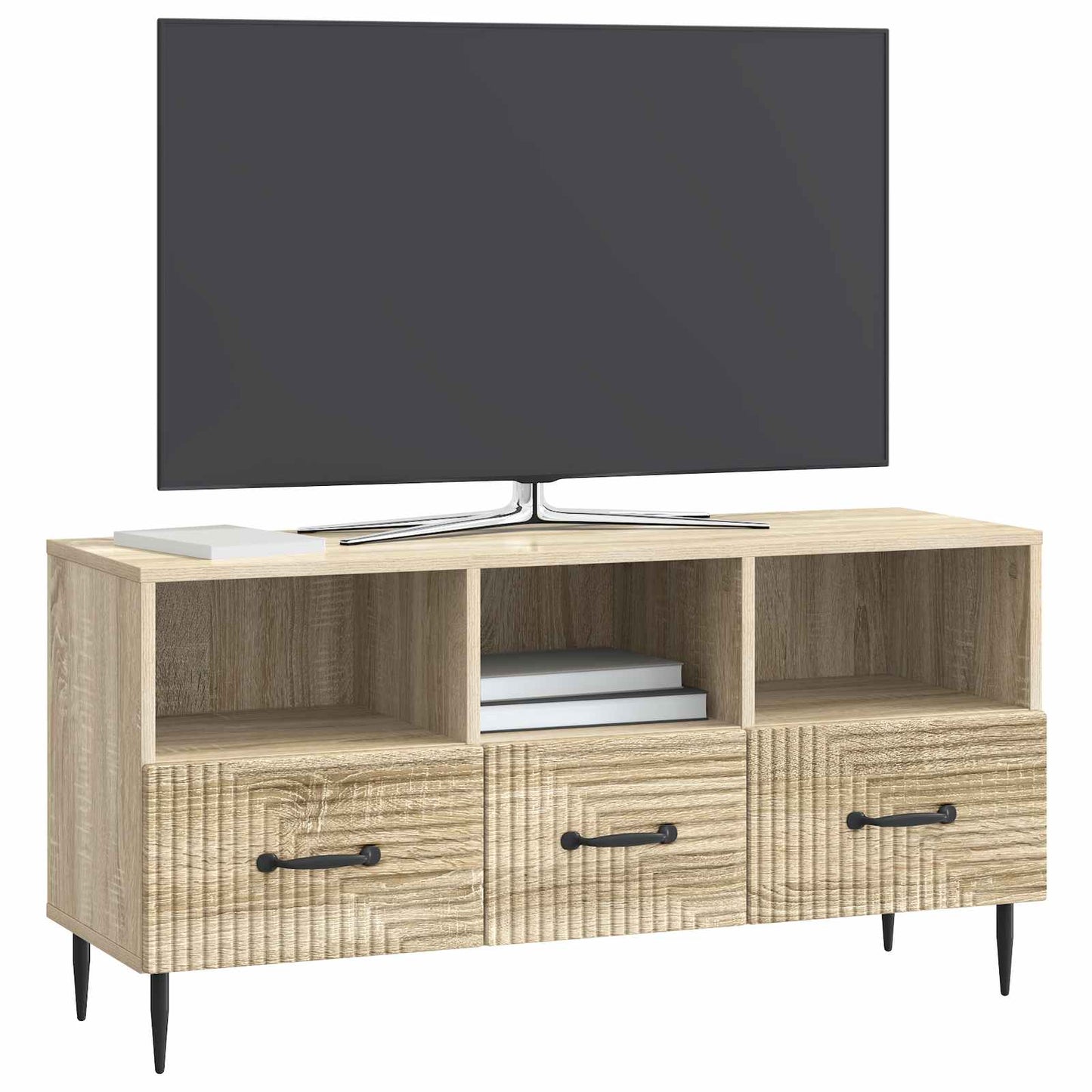 TV-skab med skuffe Sonoma-eg 102 x 34,5 x 50 cm Konstrueret træ